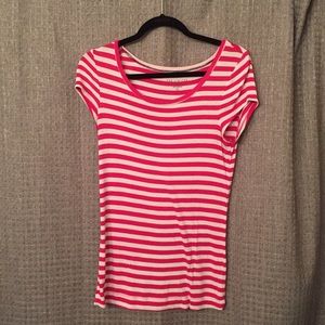 Pink stripe tee
