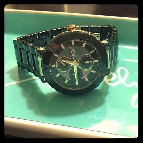 Fossil Black Ceramic watch