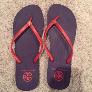 Tory Burch Purple and Red Sandals