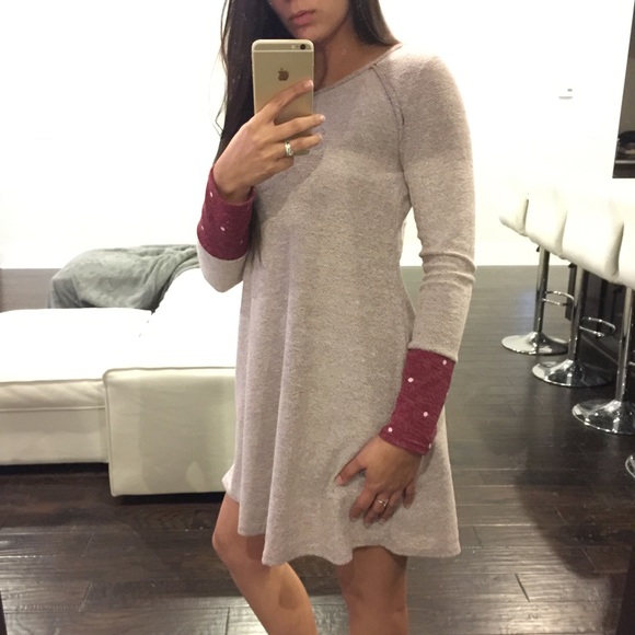 1 LEFT! Polka Dot Sweater Dress - Picture 3 of 4