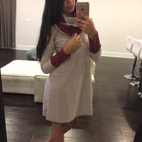 1 LEFT! Polka Dot Sweater Dress - Picture 4 of 4