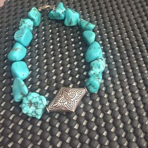 Silver and turquoise