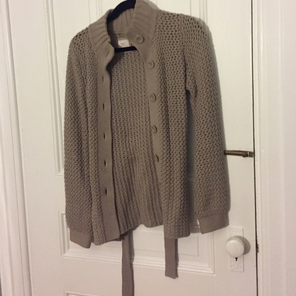 Button down long sweater
