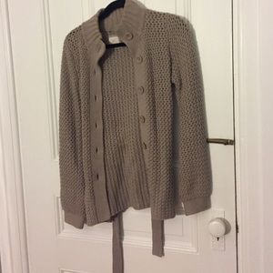 Button down long sweater