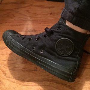 Black high top converse