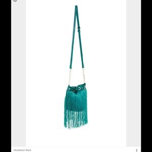 💚💚Green deux luv fringe crossbody bag 💚FINAL $