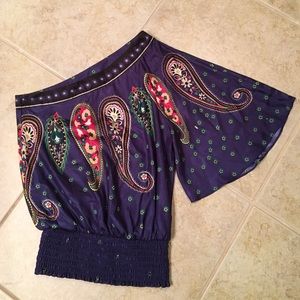 Off the should one sleeve top