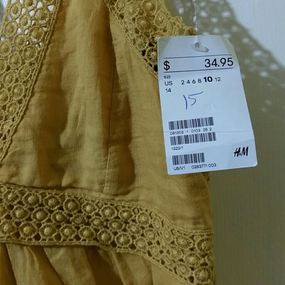 NWT Yellow boho dress - Picture 3 of 3
