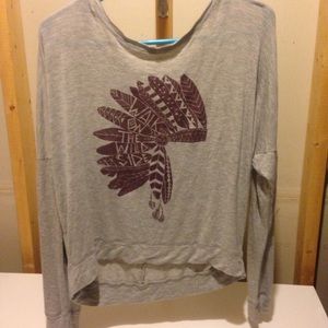Gray long sleeve w/headdress
