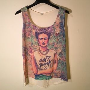 Hipster Frida Kahlo Tank Top
