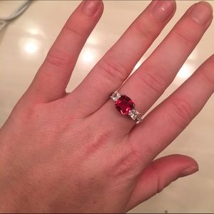 Ruby Sterling Silver Ring