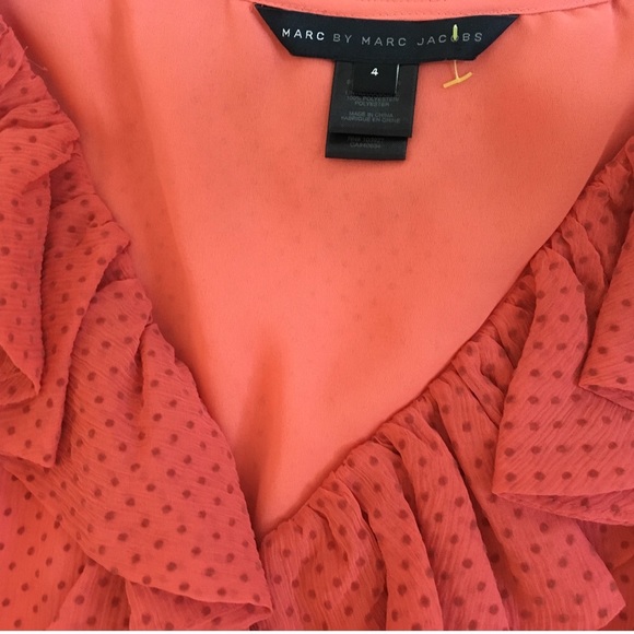 Marc by Marc Jacobs Ruffle Faux Wrap Dress Size 4 - Picture 4 of 4