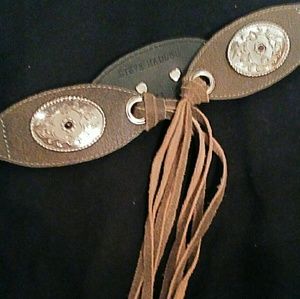 Suede & Silver Medallion Belt