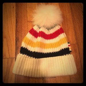 Hudson's Bay Fox Fur Pom Pom Beanie