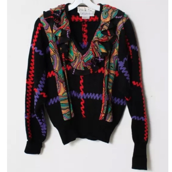 Vintage Diane Freis 80s Wool Ugly Sweater - Picture 1 of 4