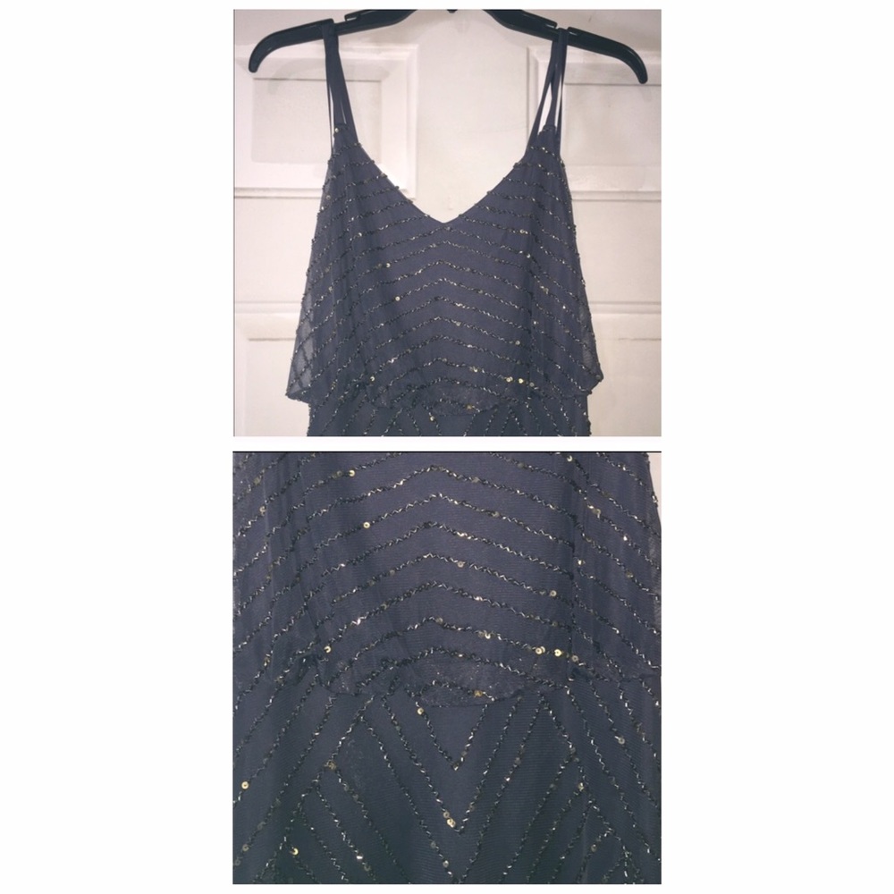❗️SALE❗️Adrianna Papell Art Deco Blouson Beaded - Picture 4 of 6