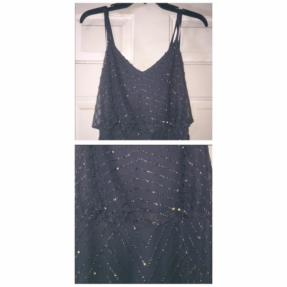 ❗️SALE❗️Adrianna Papell Art Deco Blouson Beaded - Picture 4 of 6