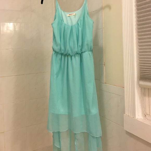 Light Blue Hi Low Cocktail Dress - Picture 1 of 4