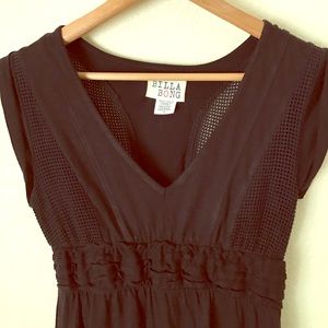 Billabong Fishnet Back Black Dress Billabong Fishnet Back Black Dress