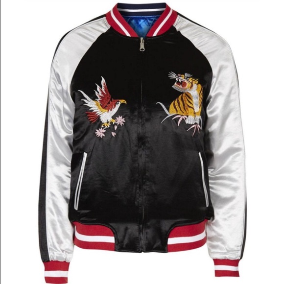 SOLD Topshop two-in-one reversible  bomber jacket
