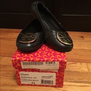 Tory Burch Black Reva Ballet Flats