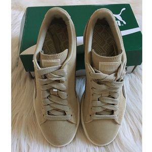 NEW Puma Classic Suede Chinchilla & Khaki Sneakers