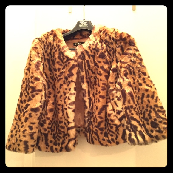 DKNY faux fur jacket