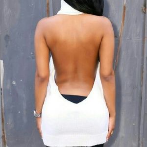 Autumn sexy open back sweater