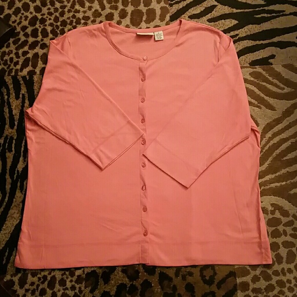 NWOT Appleseed's 3/4 sleeve button down blouse 1X