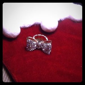 Sparkling Golden Bow Ring