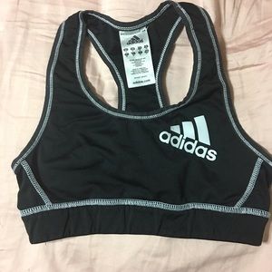 Adidas black sports bra