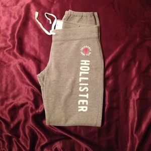 Grey Drawstring Hollister Sweatpants
