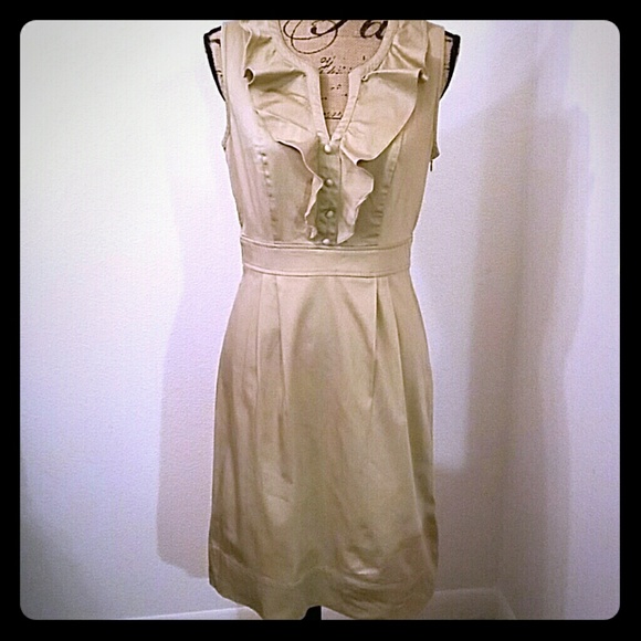 Khaki dress,  fitted, amazing fit