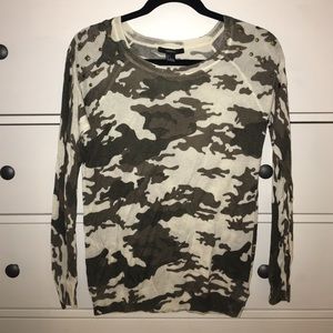 Camo print sweater