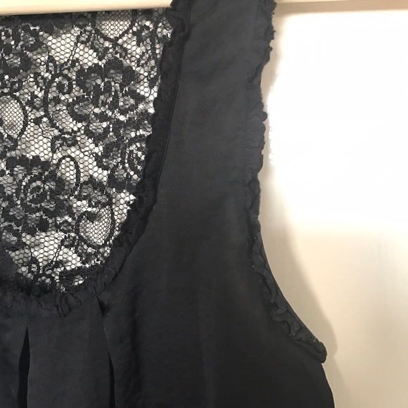 🔴 SOLD! Black Lace Tank w/ Ruffles - Picture 4 of 4