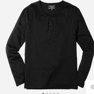 Everlane Men's Henley Long Sleeve - Black
