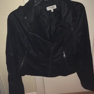 Black leather jacket
