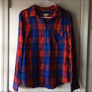Merona plaid button-down flannel M