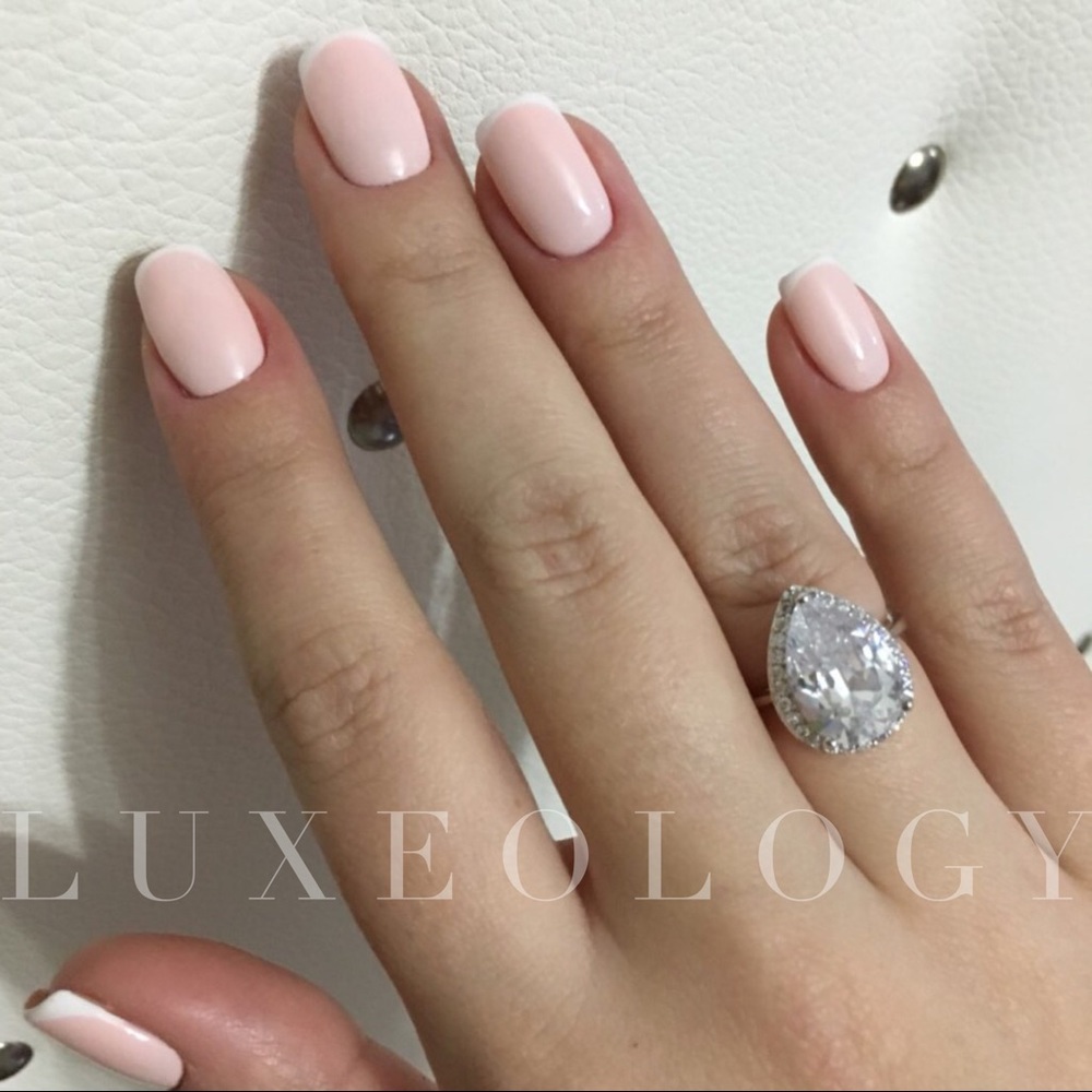 "Charlotte" 4ct Pear Cut Tear Drop Engagement Ring