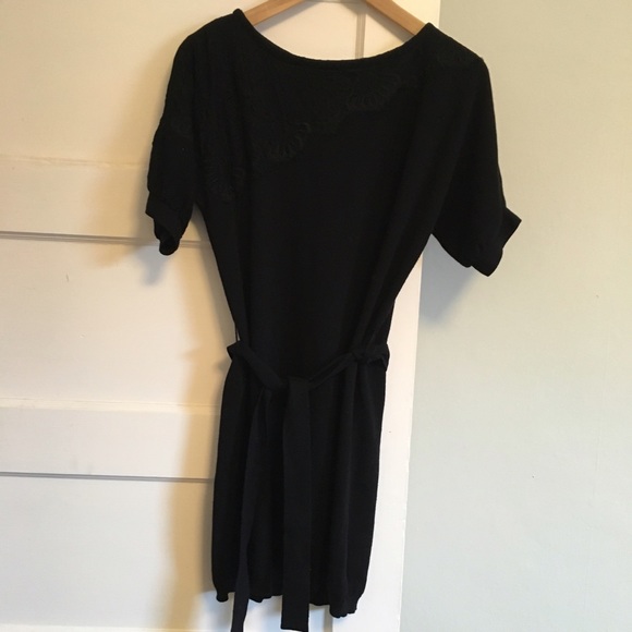 LA Made. Black Sweater Dress with Lace top - Picture 1 of 4