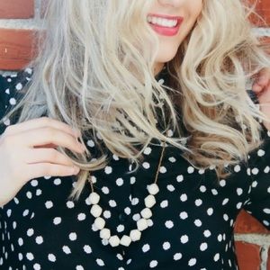 Flowy polka dot Anthropologie blouse
