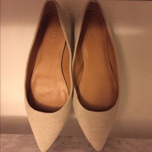 J Crew Linen Flats