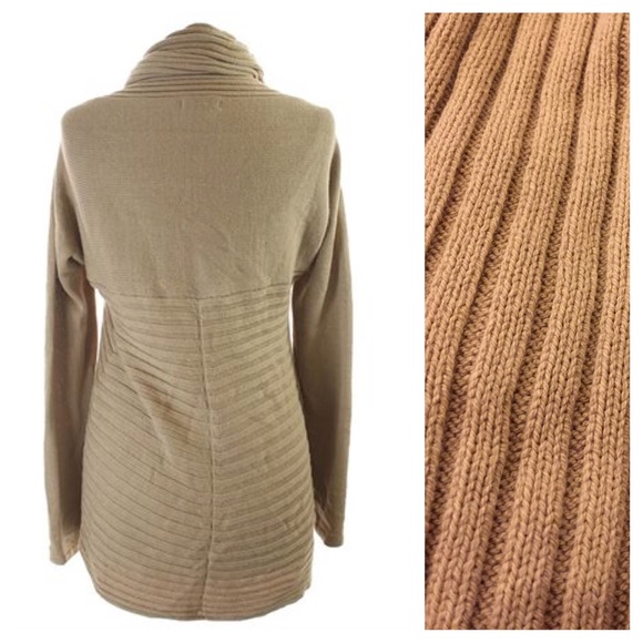 Alfani Camel Ribbed Cascade Cardigan 🌴 - Picture 3 of 5