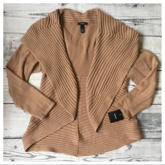 Alfani Camel Ribbed Cascade Cardigan 🌴 - Picture 4 of 5