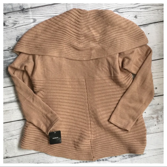 Alfani Camel Ribbed Cascade Cardigan 🌴 - Picture 5 of 5