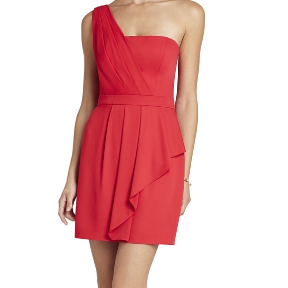 BCBG one shoulder pleated dress