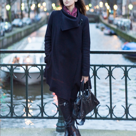 all saints city monument coat grey