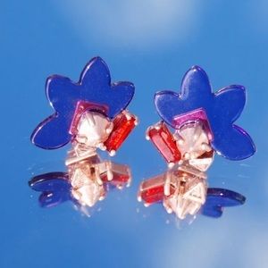 Wanderluster New York Aksama Stud Earring Violet