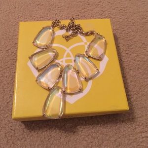 Kendra Scott clear iridescent Harlow necklace
