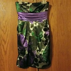 Strapless Tube Cocktail Party Dress